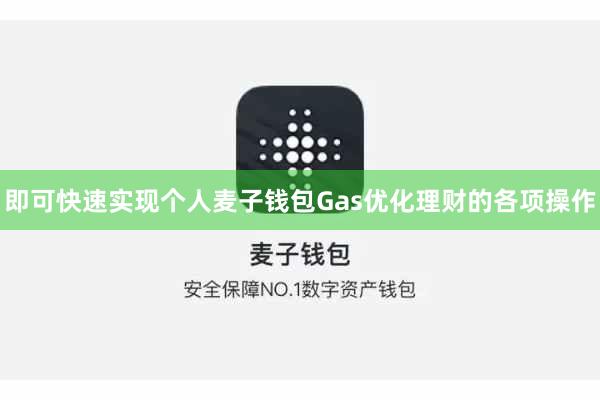 即可快速实现个人麦子钱包Gas优化理财的各项操作